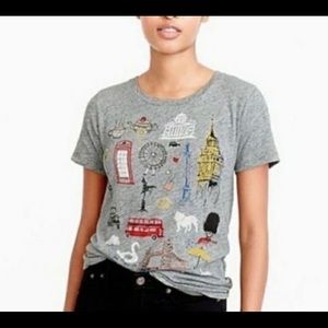 J Crew London Graphic Tshirt M